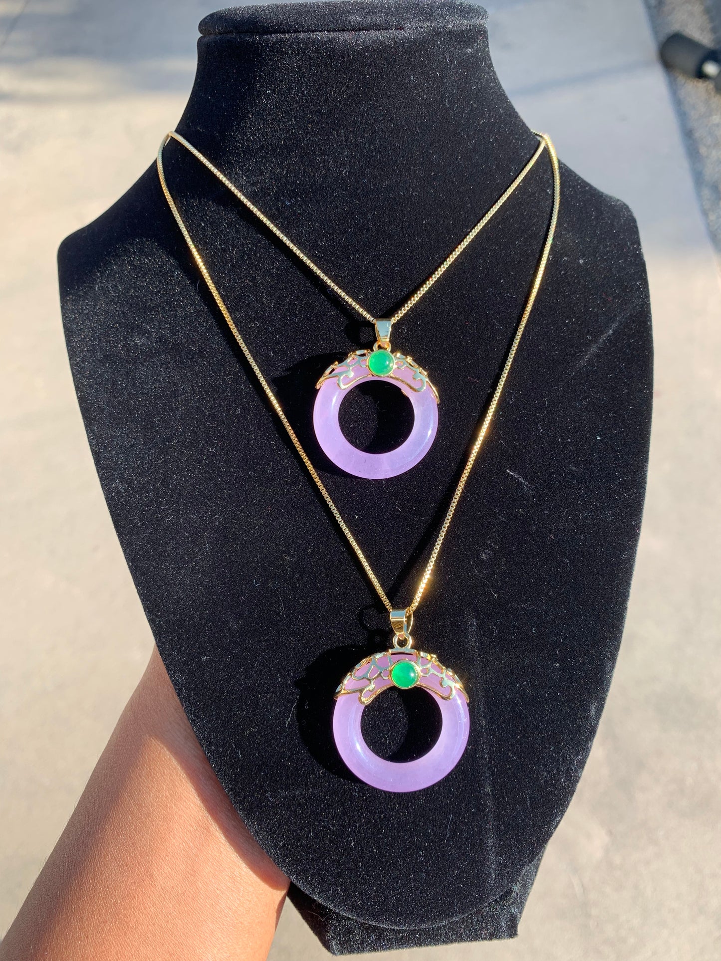 Lavender jade circle