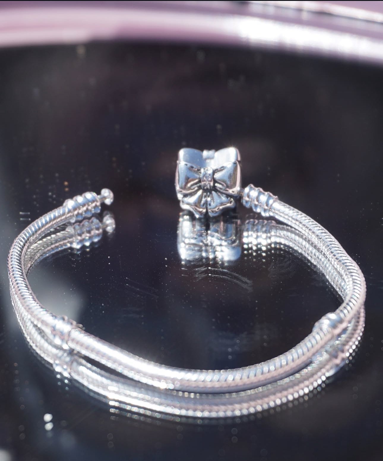 Bow clasp snake chain Bracelet