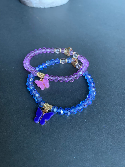Butterfly bead bracelet