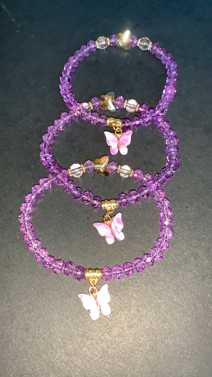 Butterfly bead bracelet