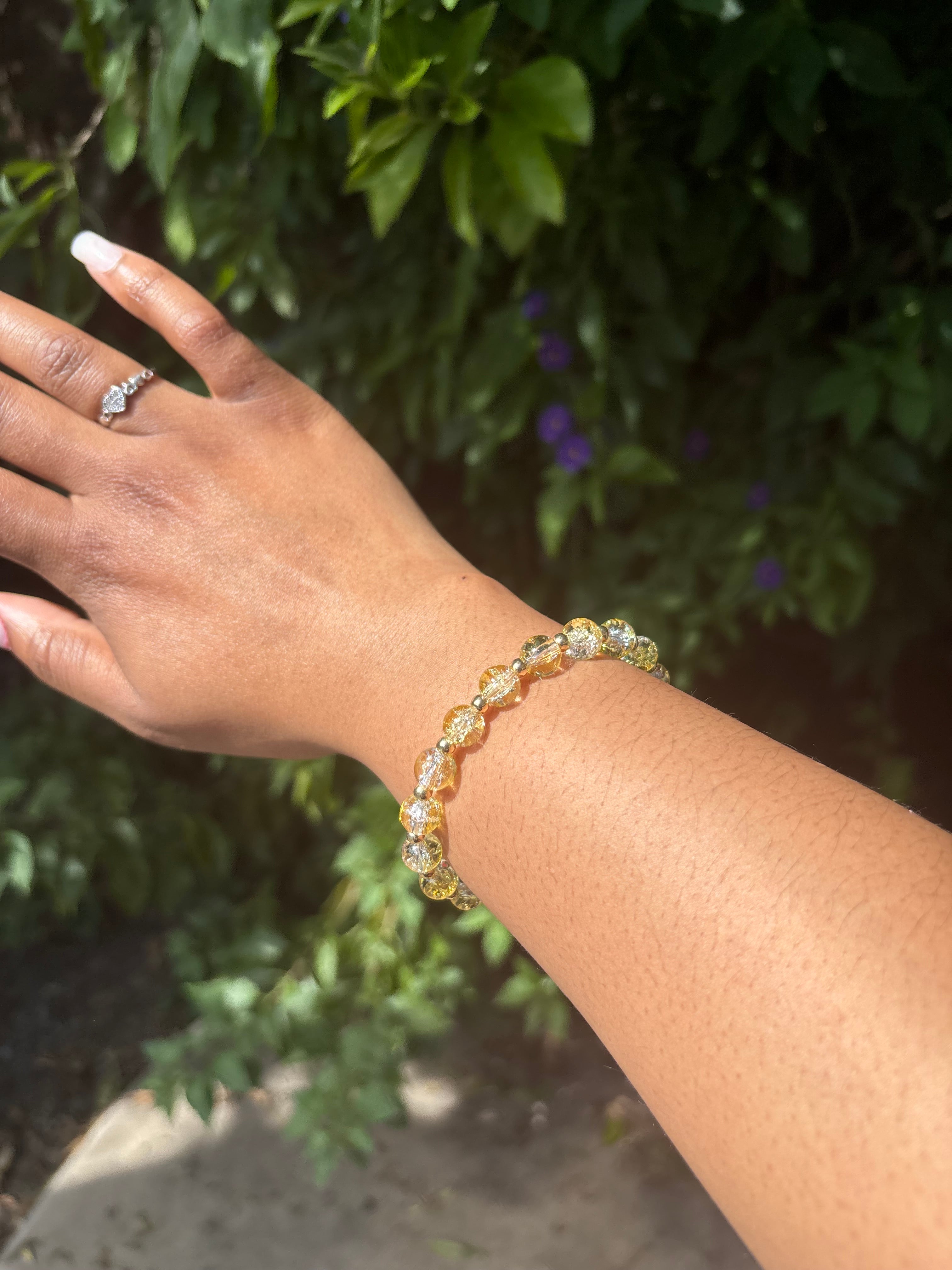 Glitter beaded bracelet