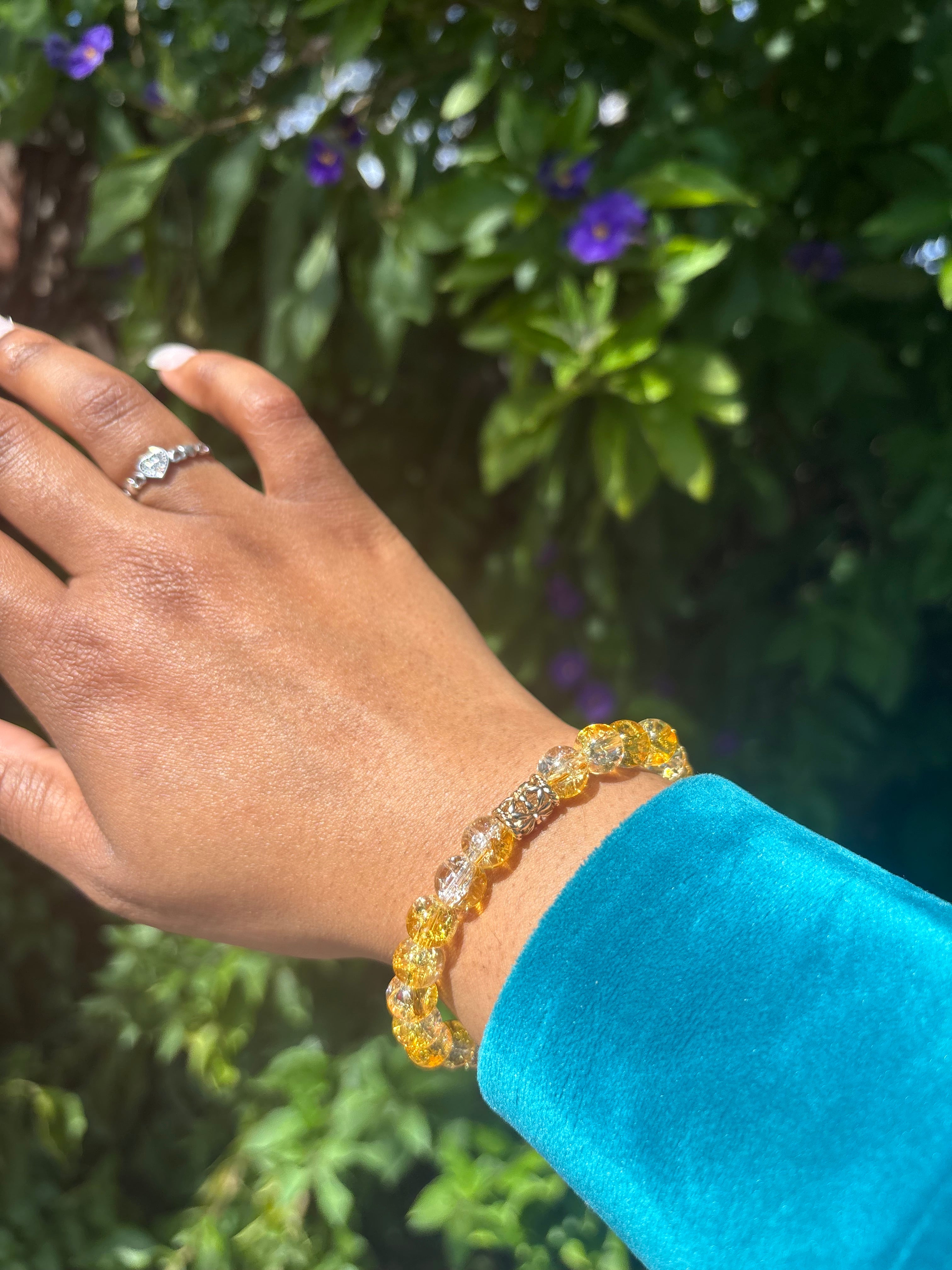 Glitter beaded bracelet