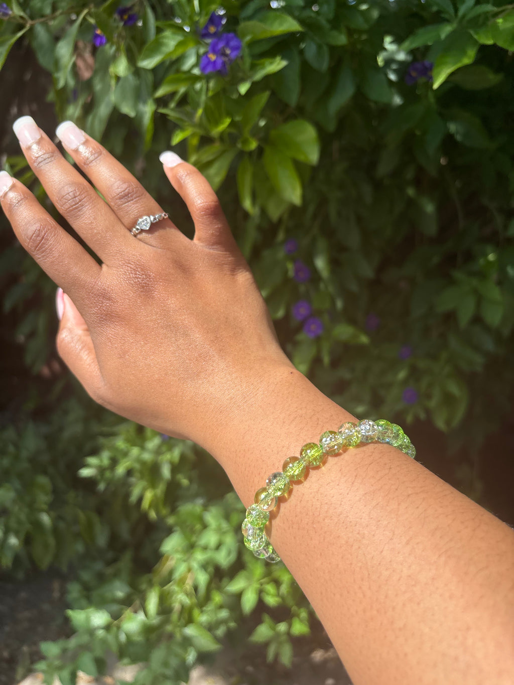 Glitter beaded bracelet