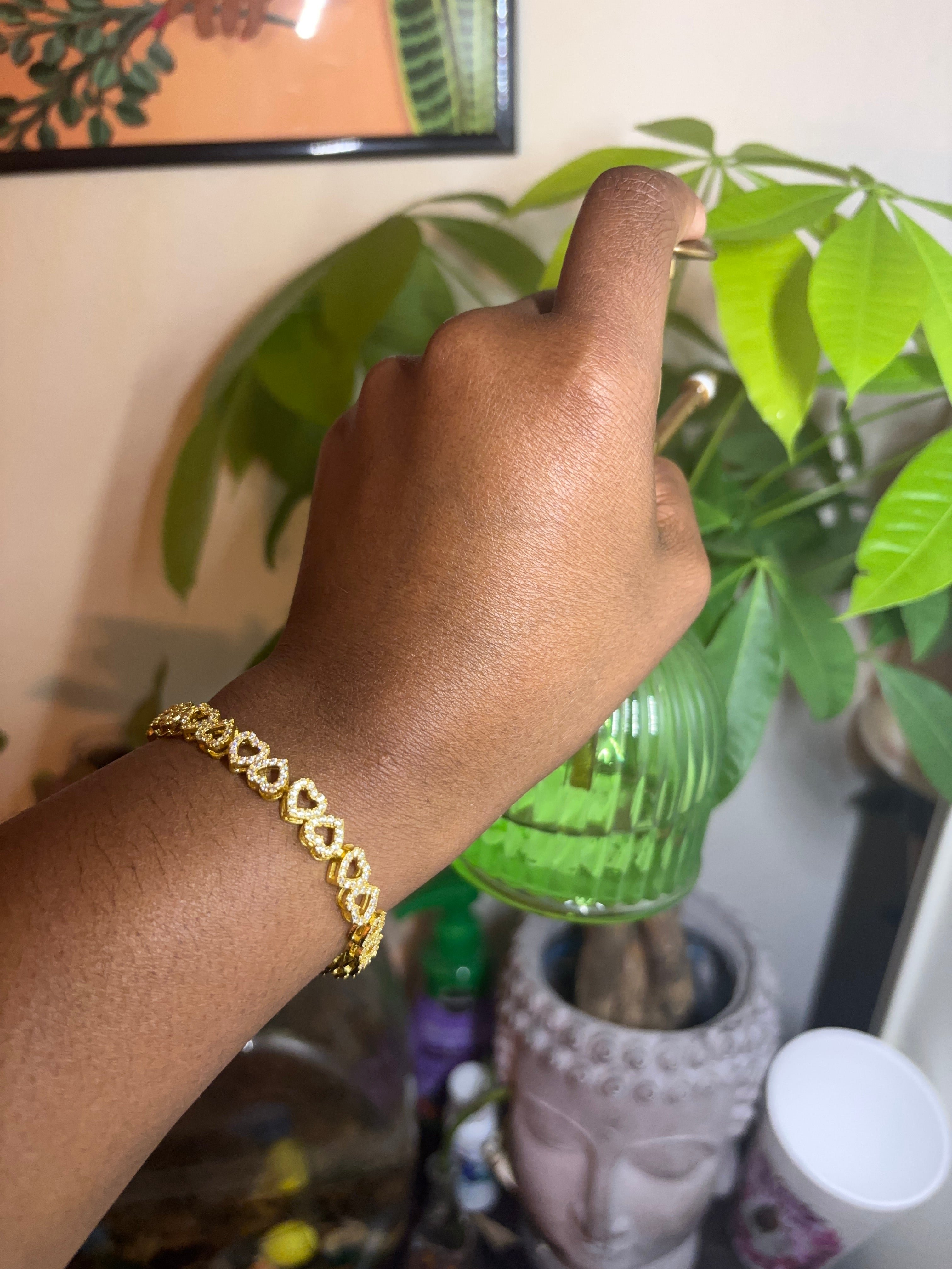 Heart Tennis Bracelet