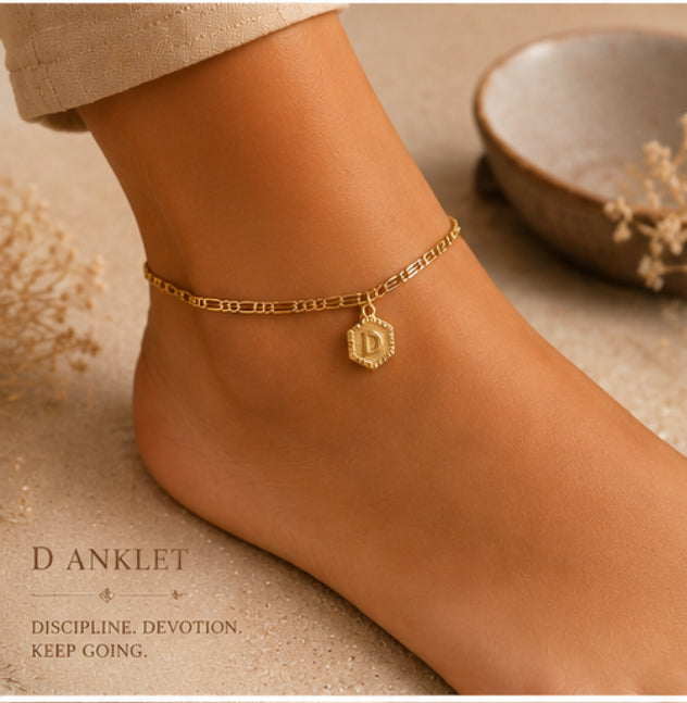 Letter anklet