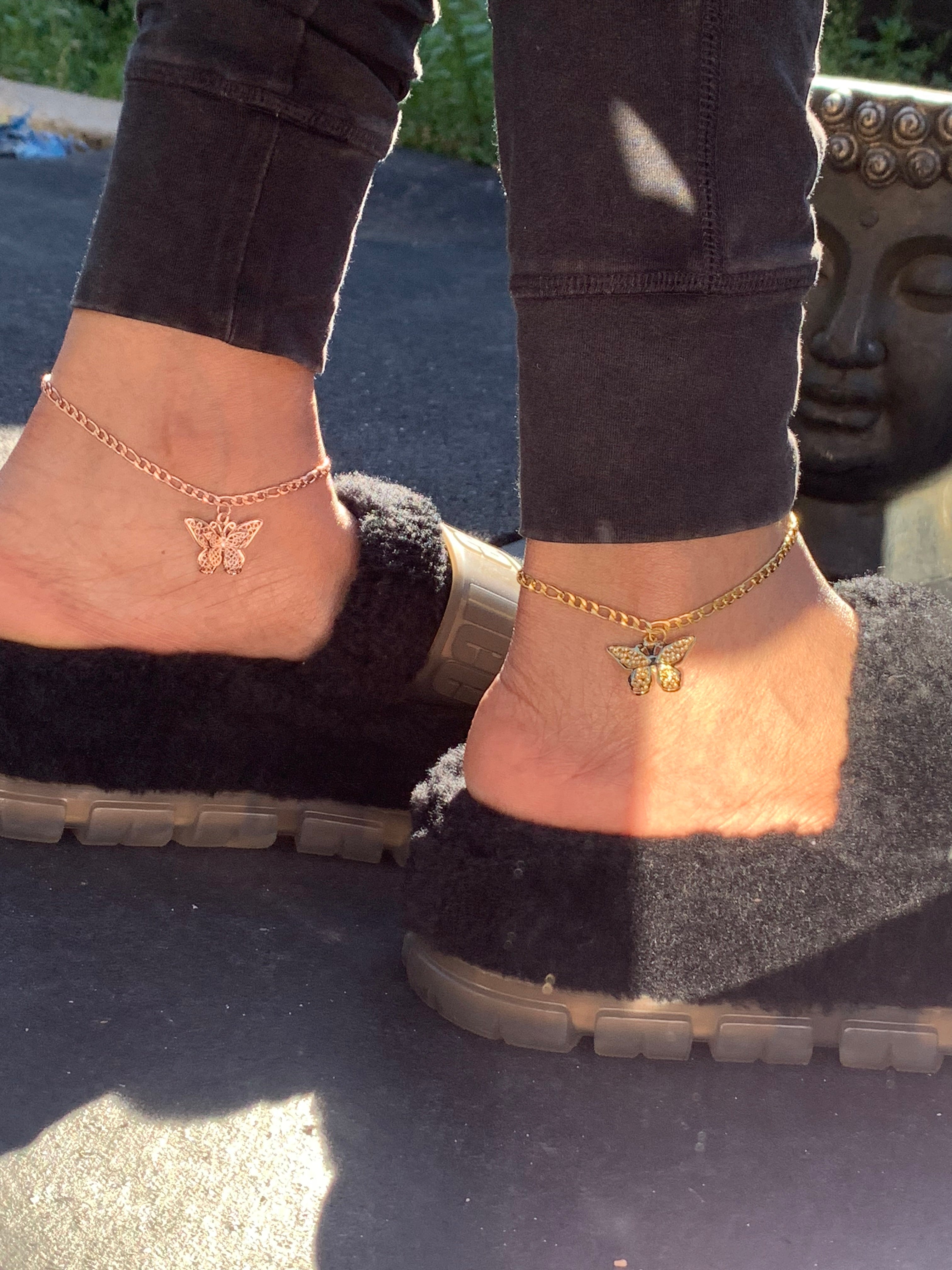 Butterfly anklet