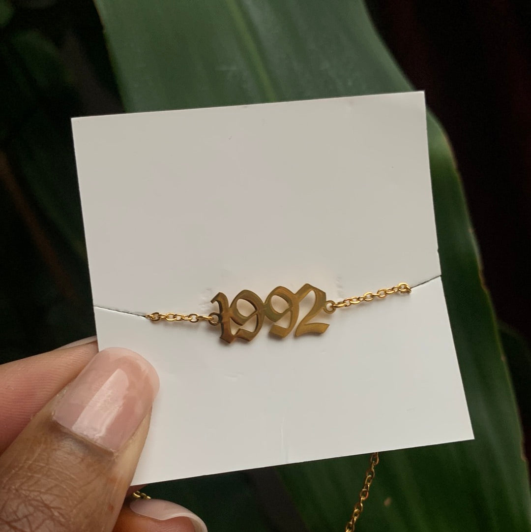 Birth year anklets