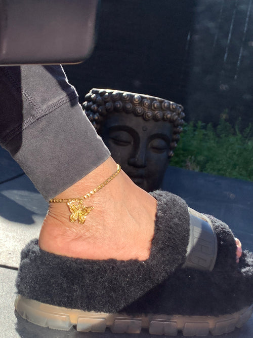 Butterfly anklet