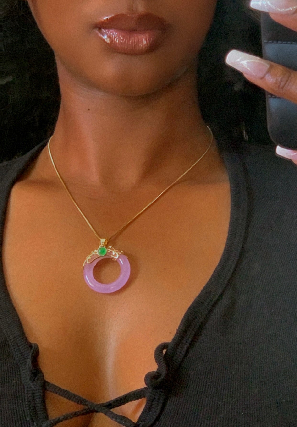 Lavender jade circle