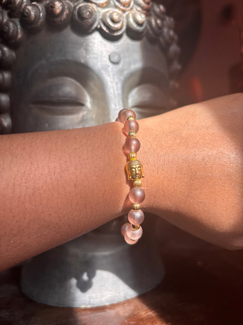 Buddha head beaded bracelet