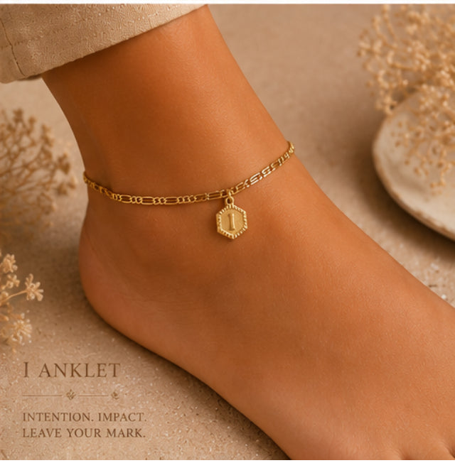 Letter anklet