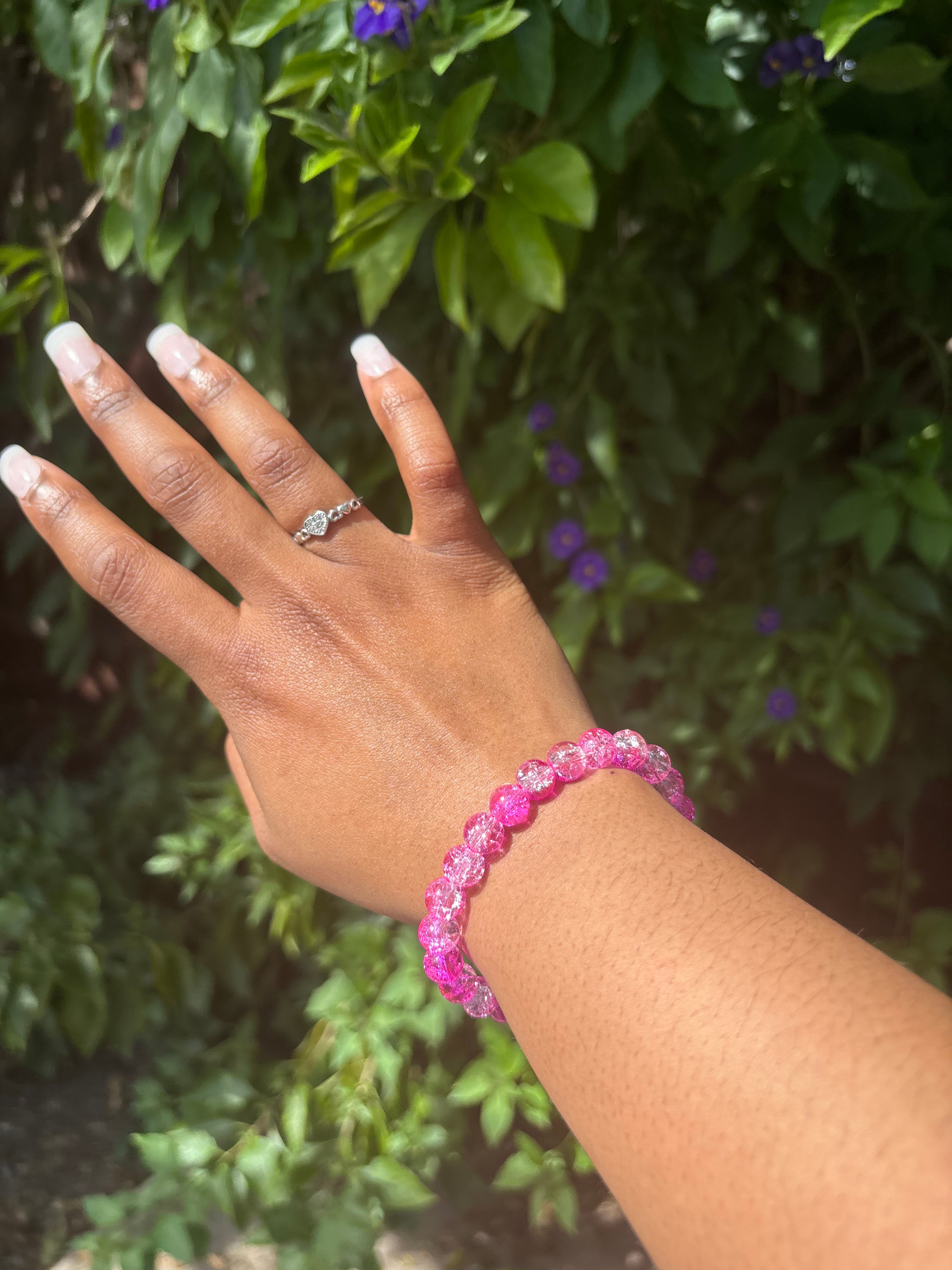 Glitter beaded bracelet