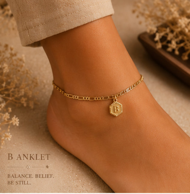 Letter anklet