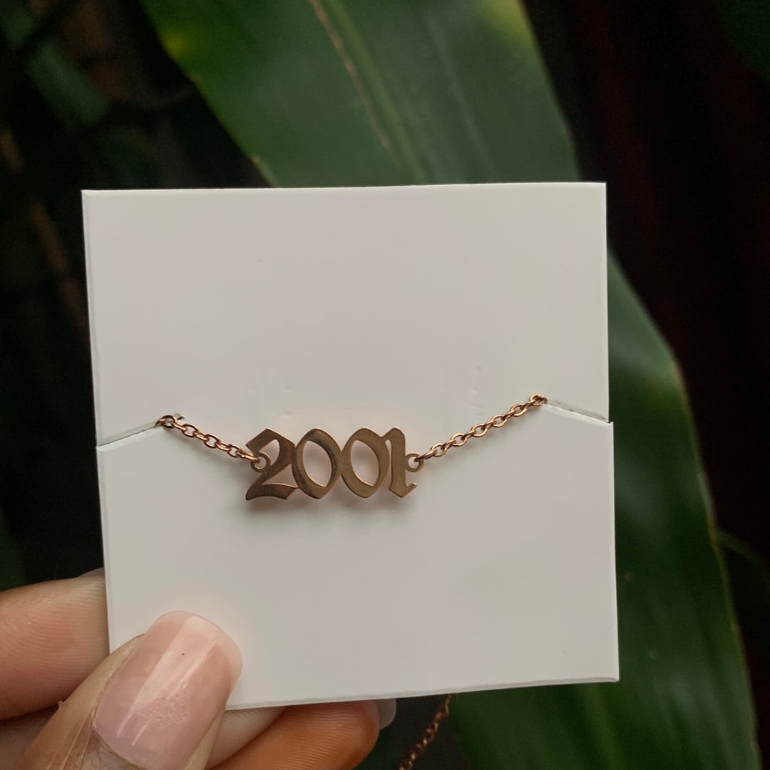 Birth year anklets