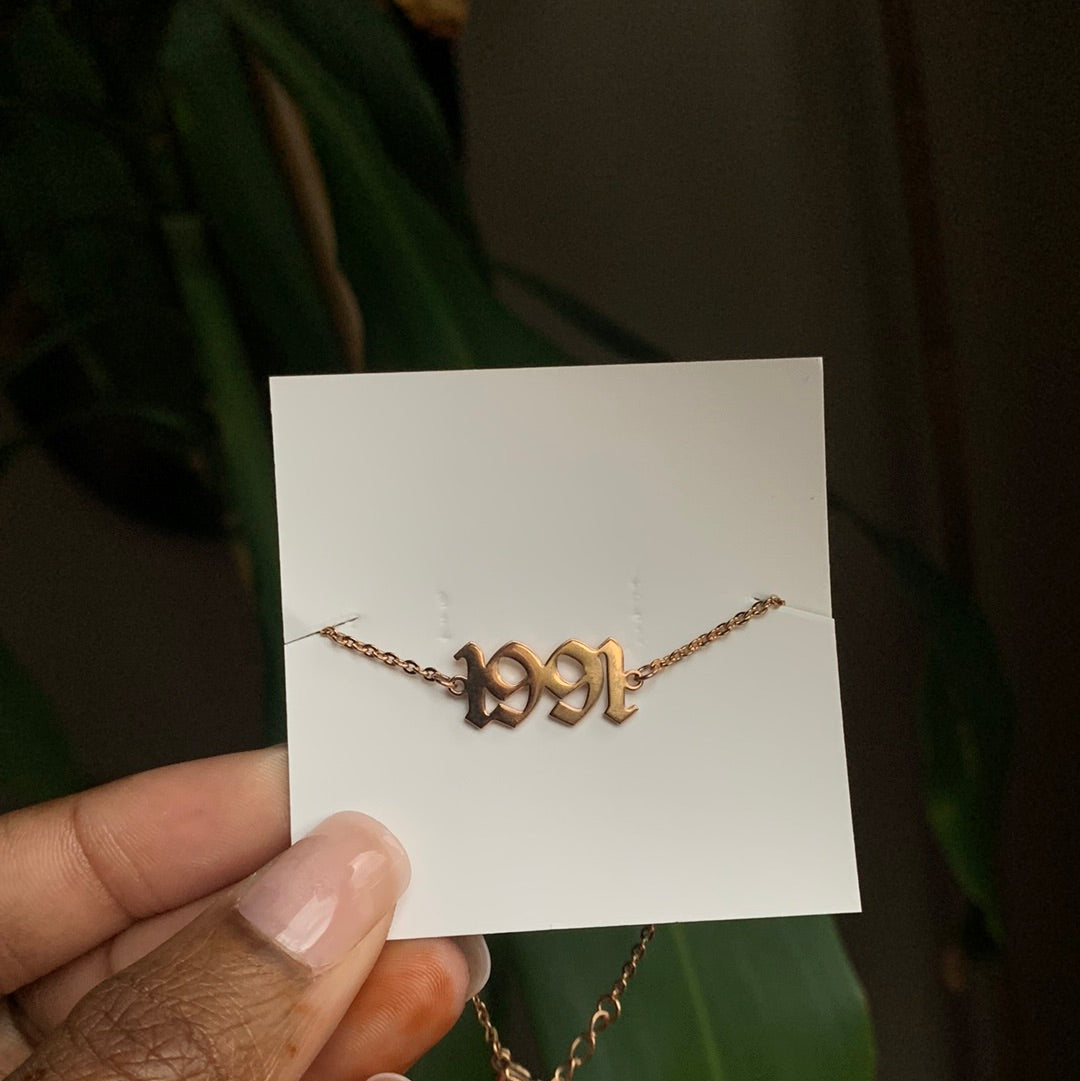 Birth year anklets