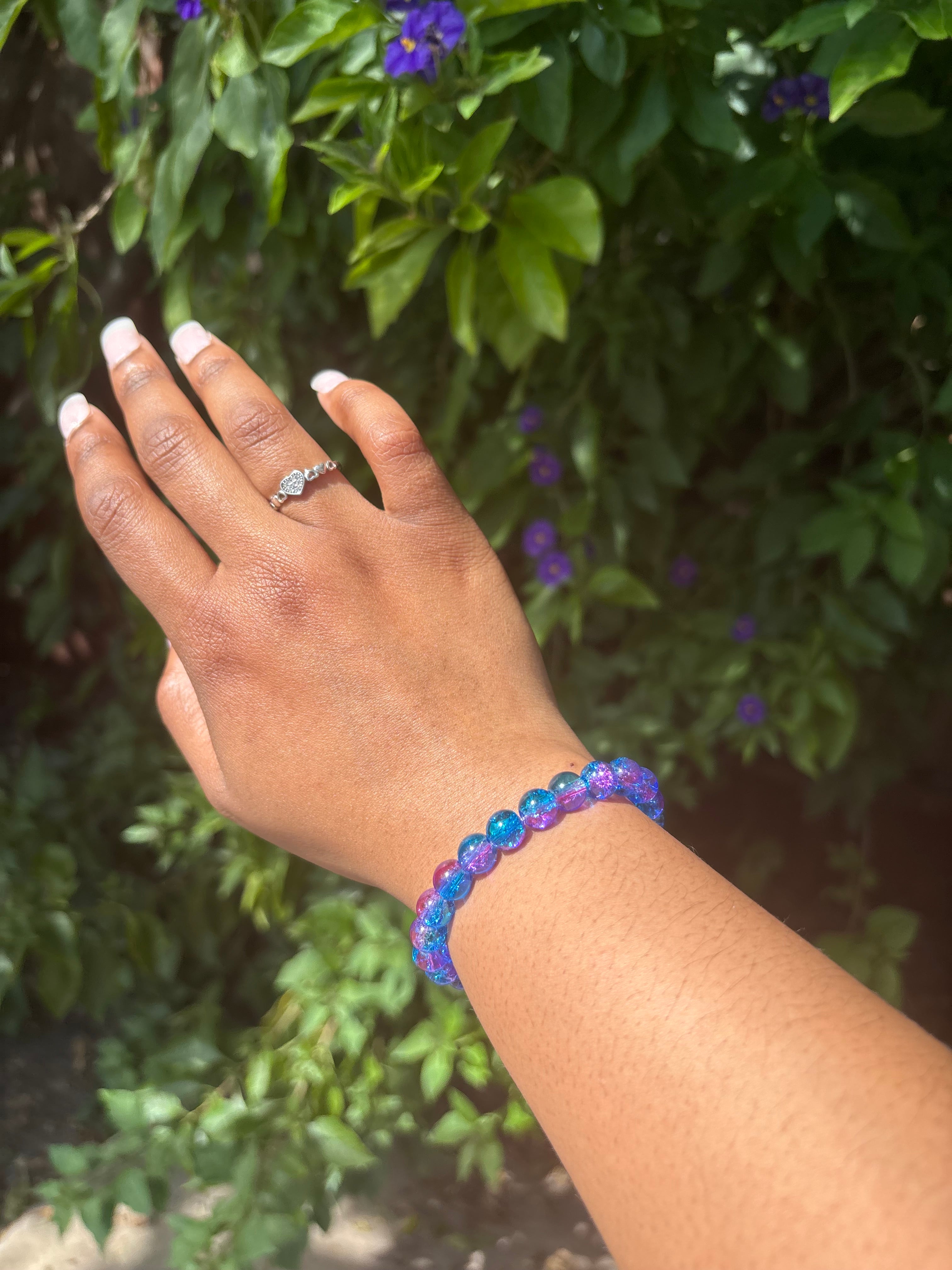 Glitter beaded bracelet