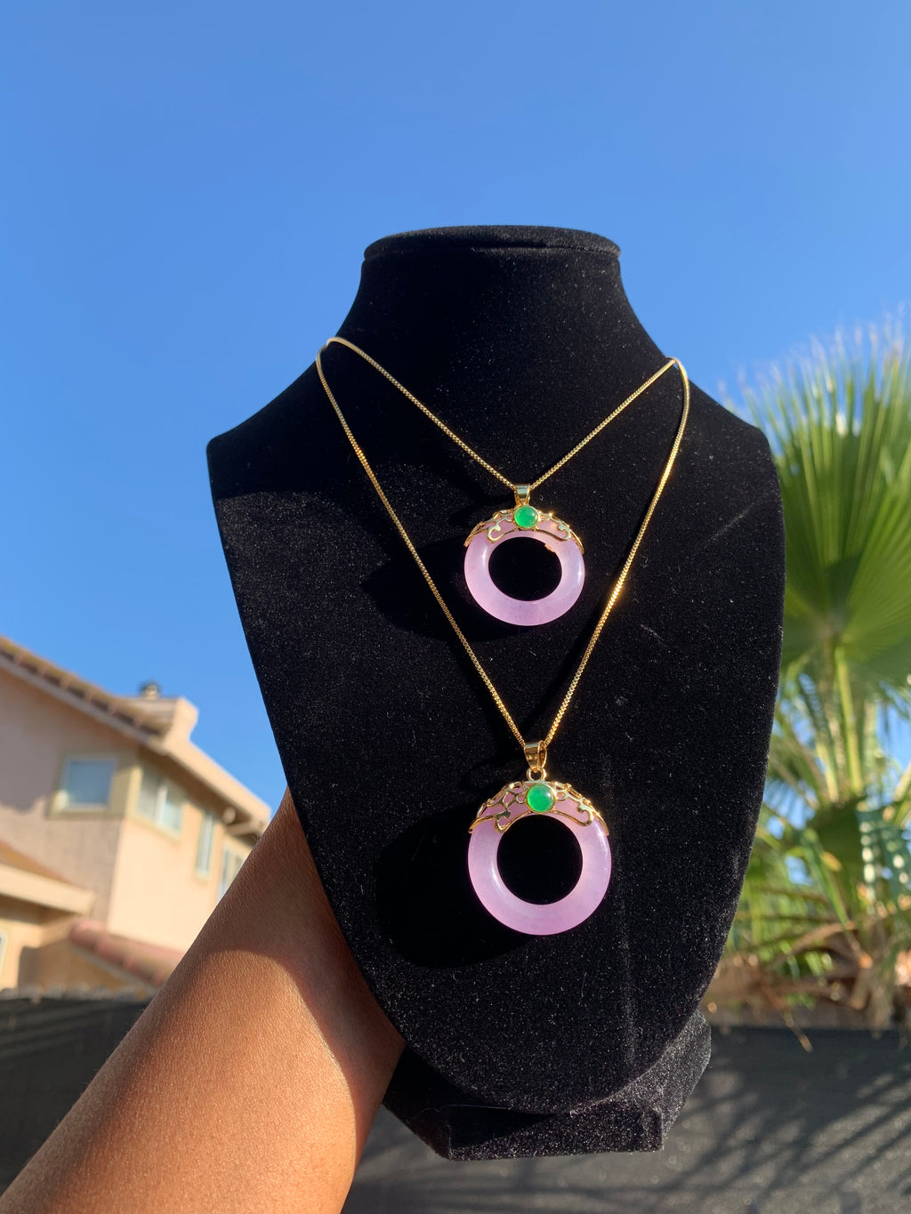 Lavender jade circle