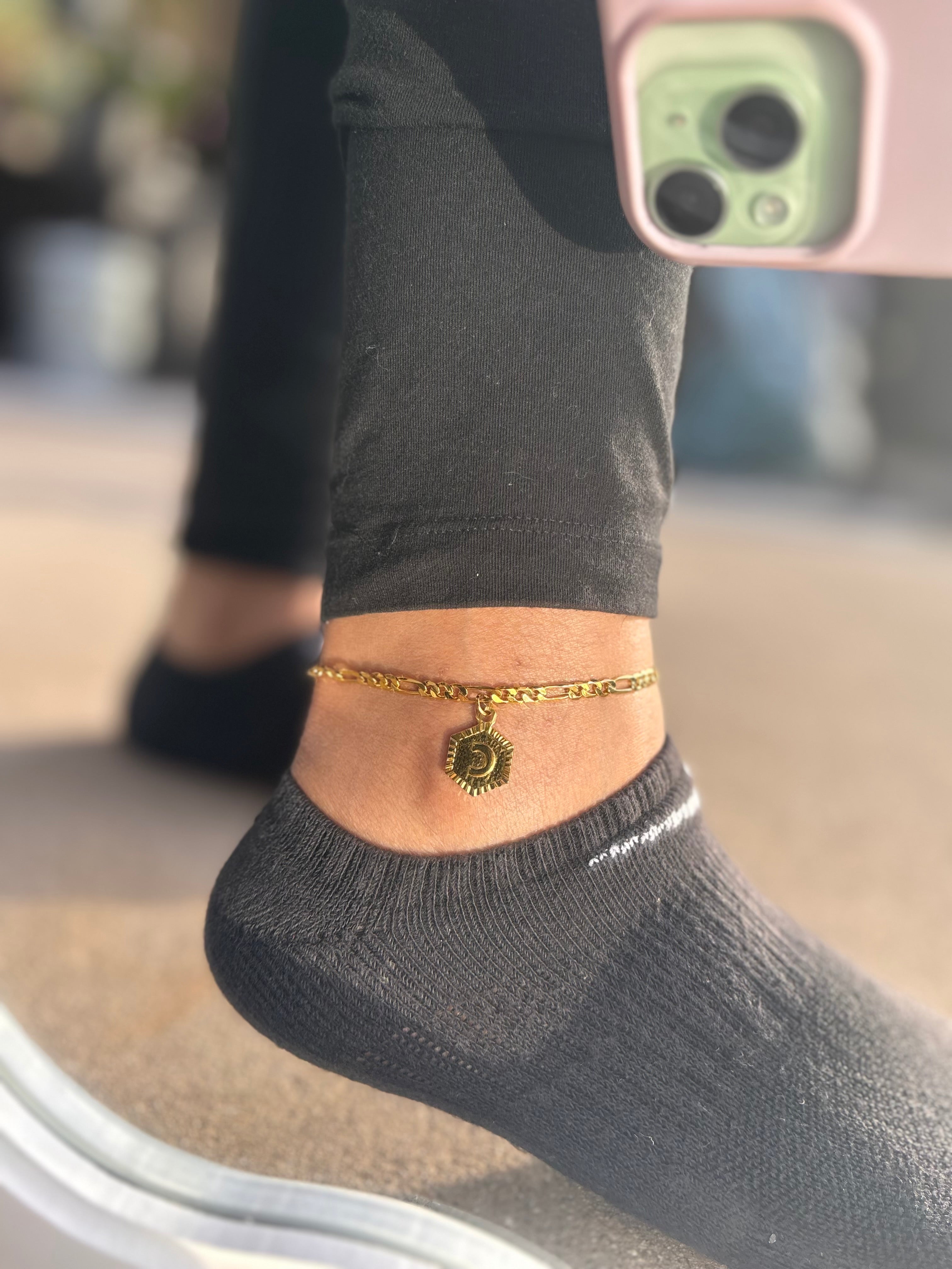 Letter anklet
