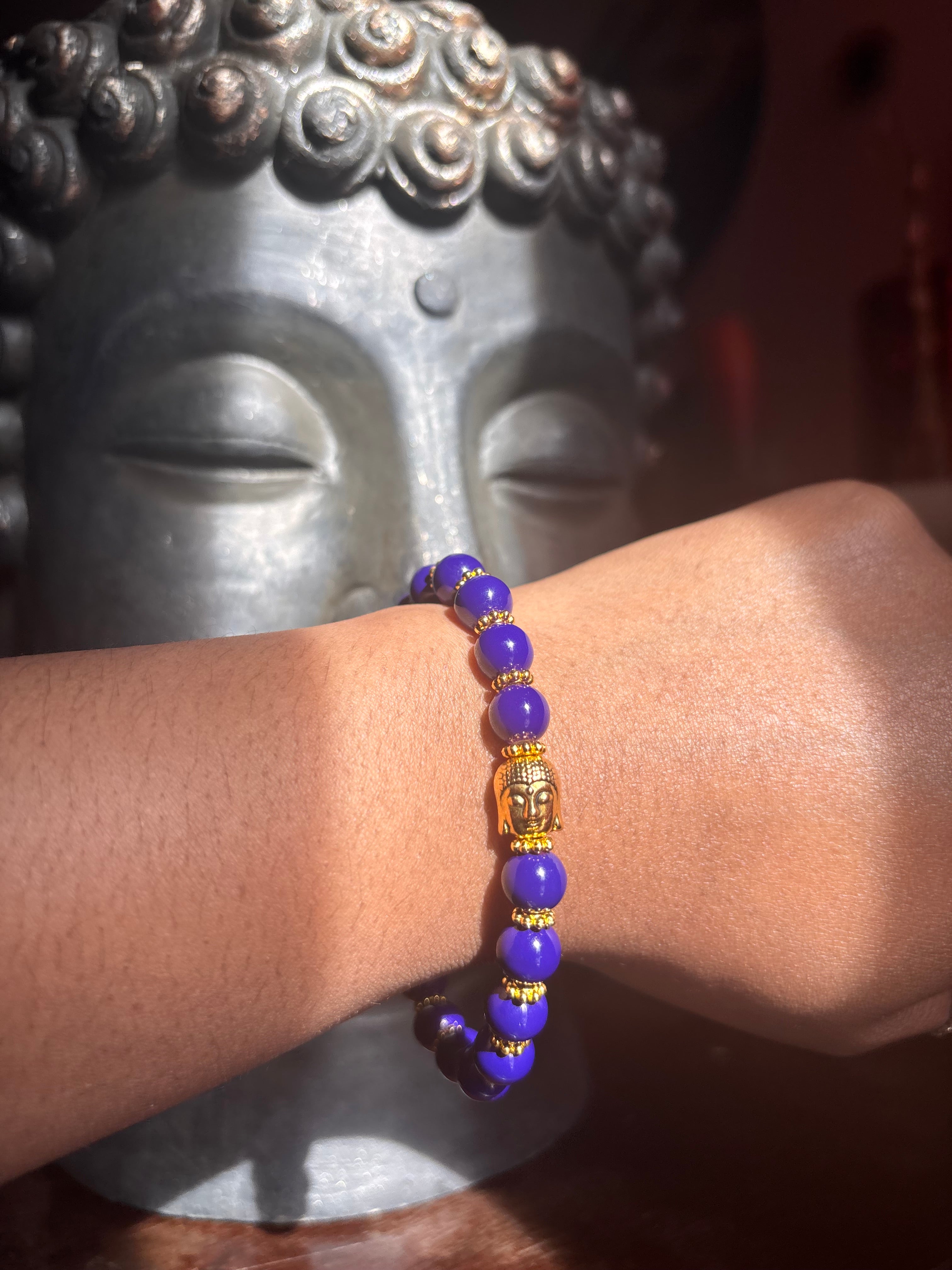 Buddha head beaded bracelet
