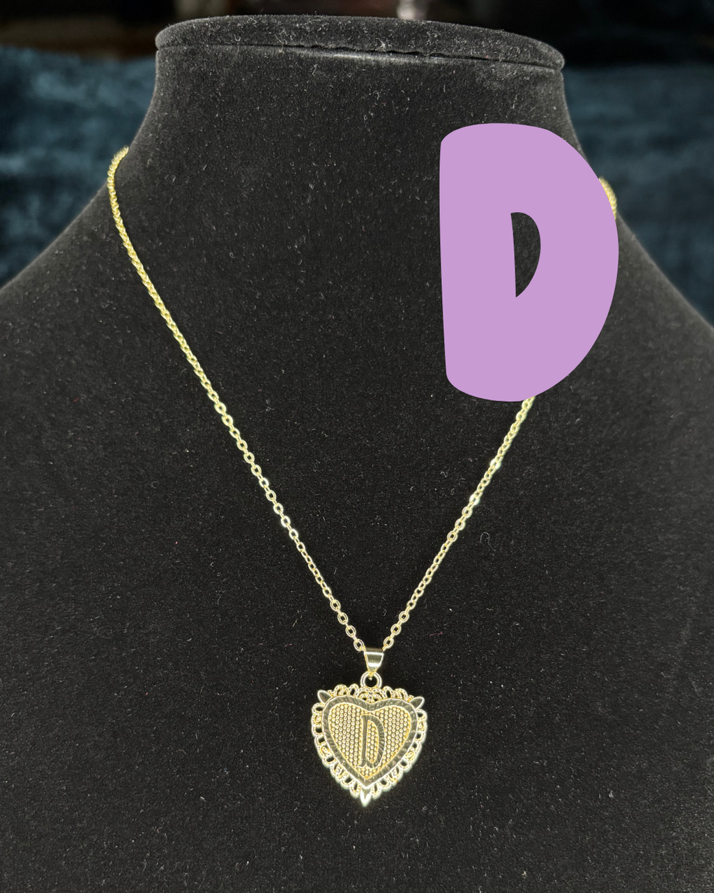 Initial Letter Pendant Necklace