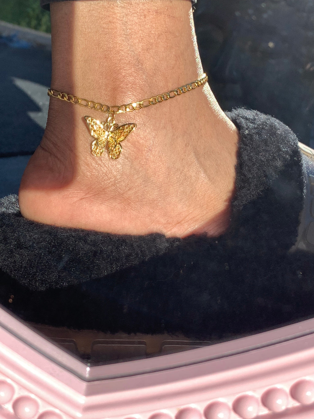 Butterfly anklet
